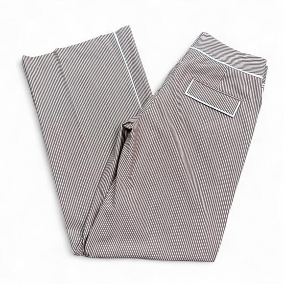Express Correspondent Dress Pants Womens Size 6 Wide Leg Trousers Striped - Picture 1 of 14